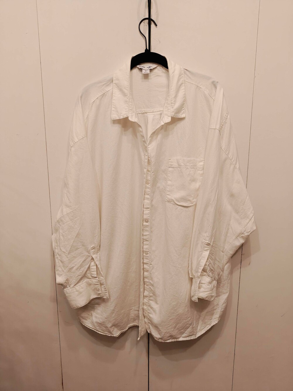 Old Navy The Boyfriend Shirt White XL Button-Up Shirt Relaxed Fit